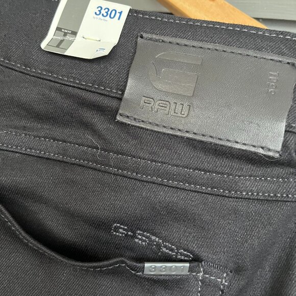 G-Star Raw 3301 Slim Fit Black | W: 31 L: 30 | New with Tags - Picture 4 of 8